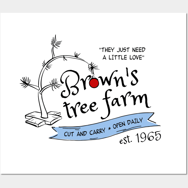 Brown's Tree Farm Wall Art by hawkadoodledoo